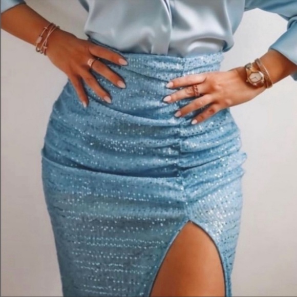 Zara sequin midi skirt - Picture 2 of 13